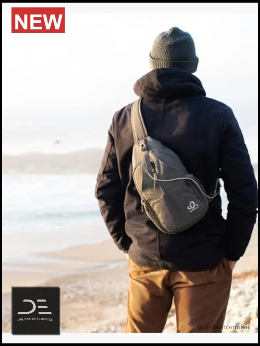 Crossbody Sling Backpack Travel Hiking Daypack Water Resistant Polyester